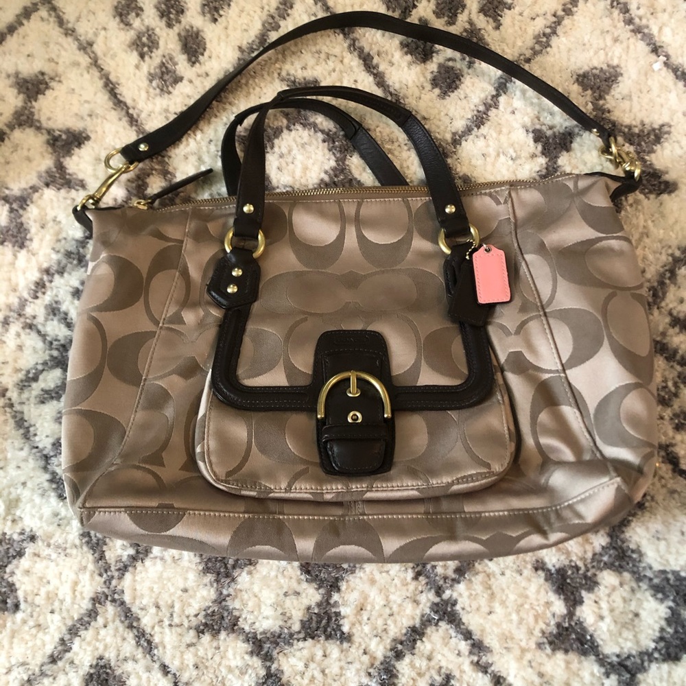 Double strap coach purse